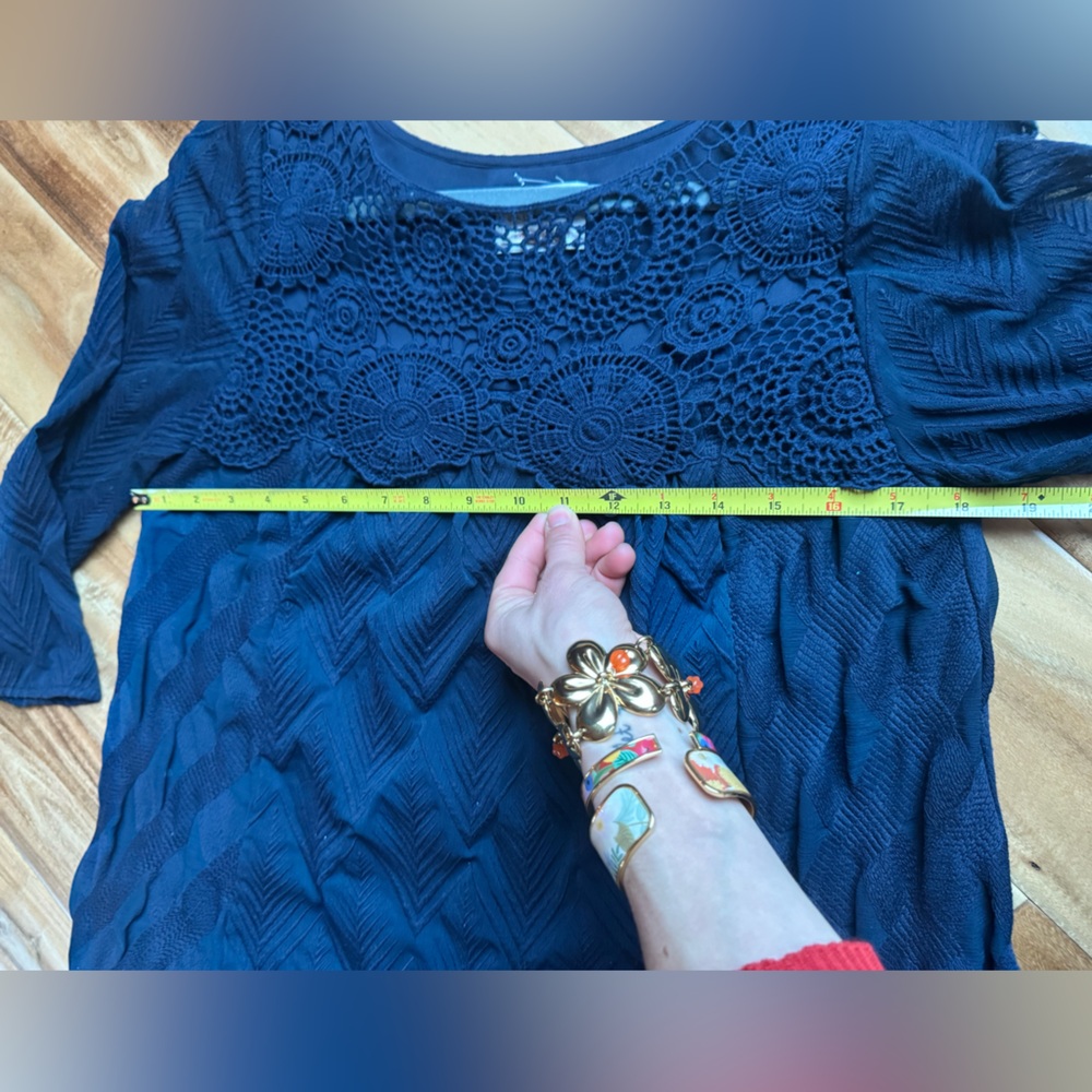 Holding Horses by Anthropologie Navy Lace Mini Dress - Picture 8 of 11